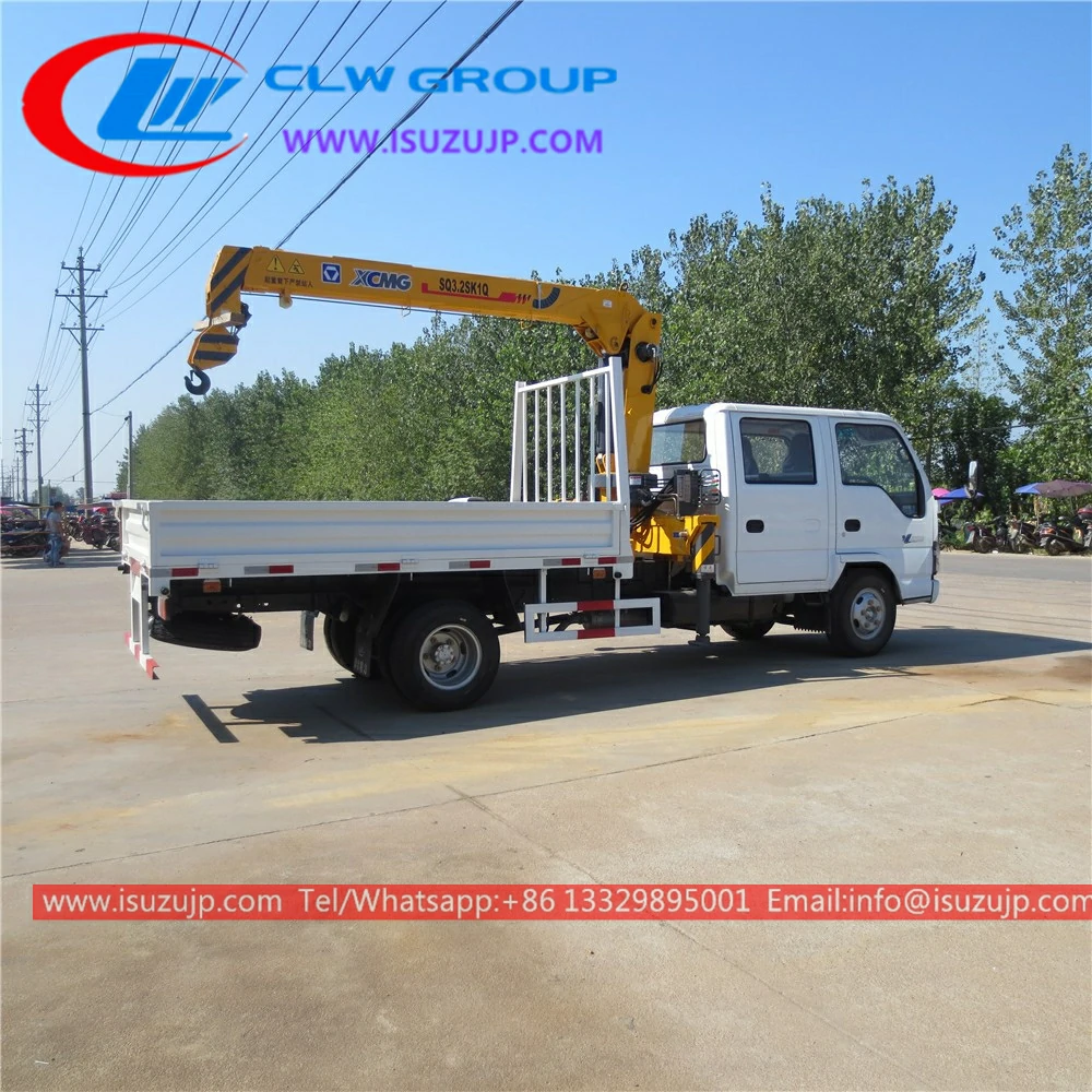 Isuzu 3 ton crane truck japan
