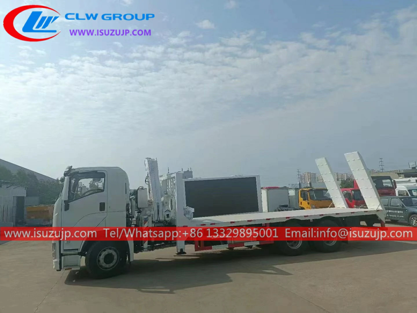 10 wheel Isuzu flatbed boom truck for sale 10 wheel Isuzu flatbed boom truck for sale