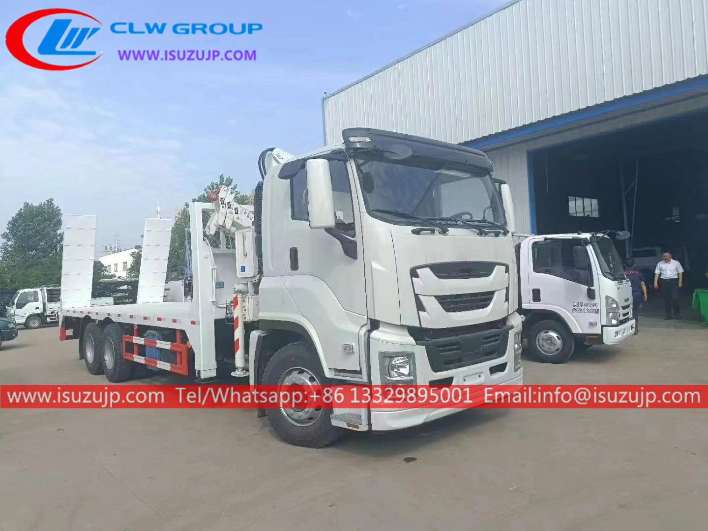 10 wheel Isuzu flatbed with boom 10 wheel Isuzu flatbed with boom