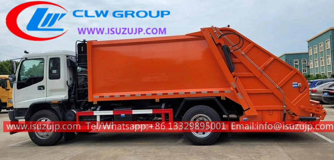 ISUZU FVR 12 cubic meters bin recycling truck ISUZU FVR 12 cubic meters bin recycling truck