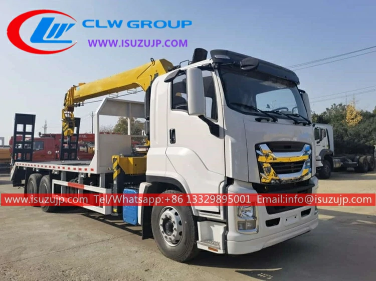 Isuzu GIGA 16T flat bed truck with crane Isuzu GIGA 16T flat bed truck with crane