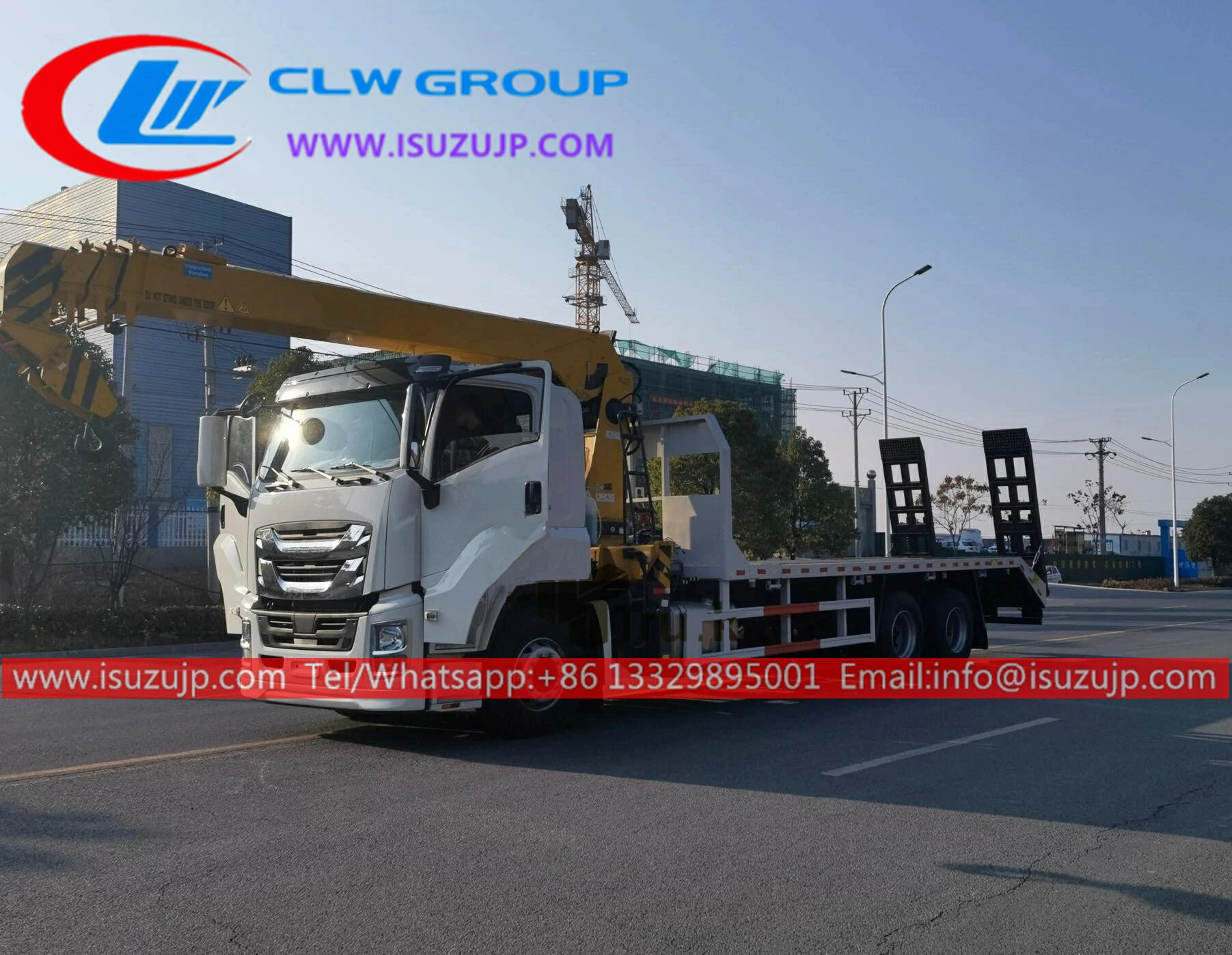 Isuzu GIGA 16T flatbed boom truck Isuzu GIGA 16T flatbed boom truck