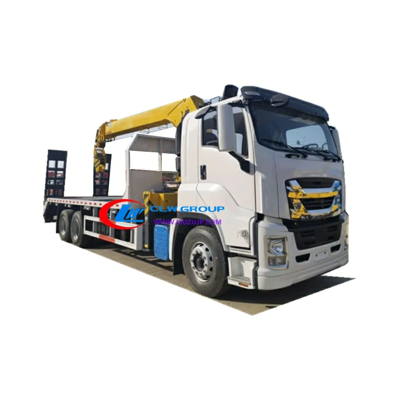 Isuzu GIGA 16T flatbed truck with crane for sale Isuzu GIGA 16T flatbed truck with crane for sale