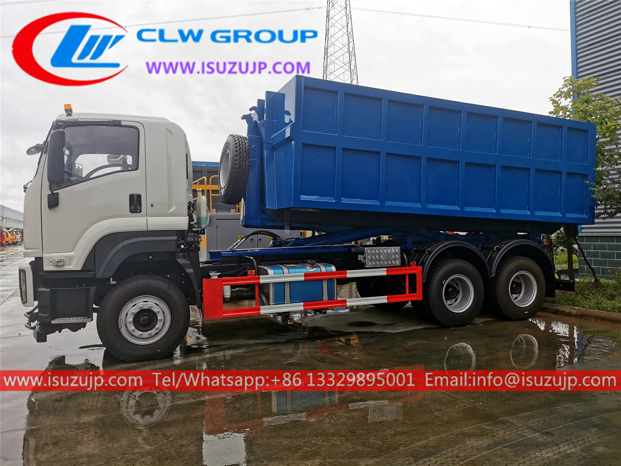 10 tire ISUZU VC61 18 cubic meters hook loader truck 10 tire ISUZU VC61 18 cubic meters hook loader truck
