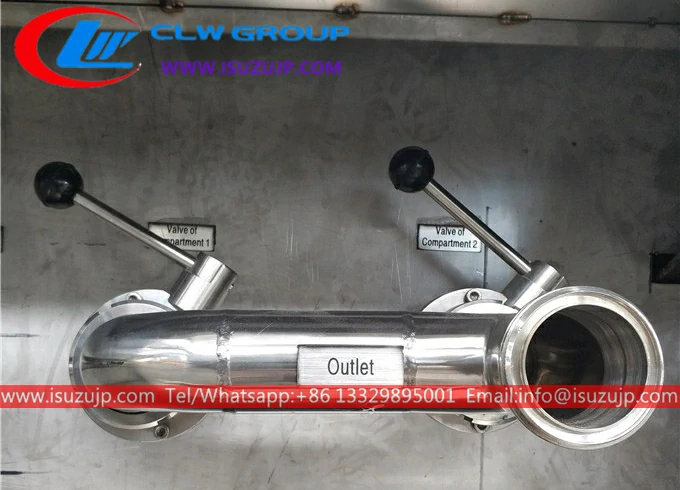 ISUZU ELF 5m3 stainless steel milk tank truck ISUZU ELF 5m3 stainless steel milk tank truck
