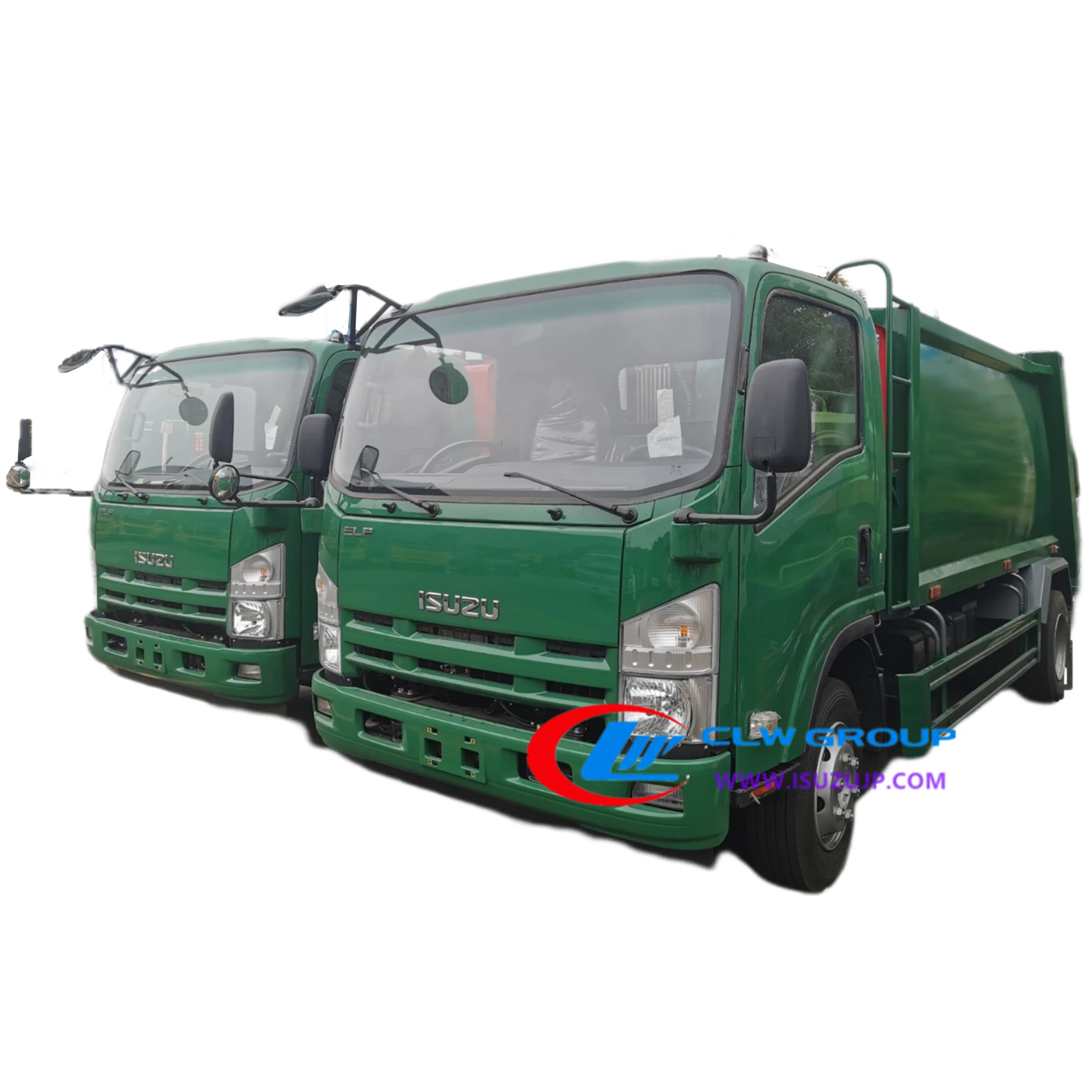 Two units Isuzu 8 cube rear load refuse truck shipping to Oman Two units Isuzu 8 cube rear load refuse truck shipping to Oman