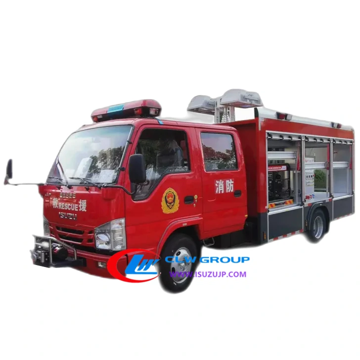 ISUZU small Emergency Rescue Fire Vehicle with 3Tons Crane and Winch Cambodia ISUZU small Emergency Rescue Fire Vehicle with 3Tons Crane and Winch Cambodia