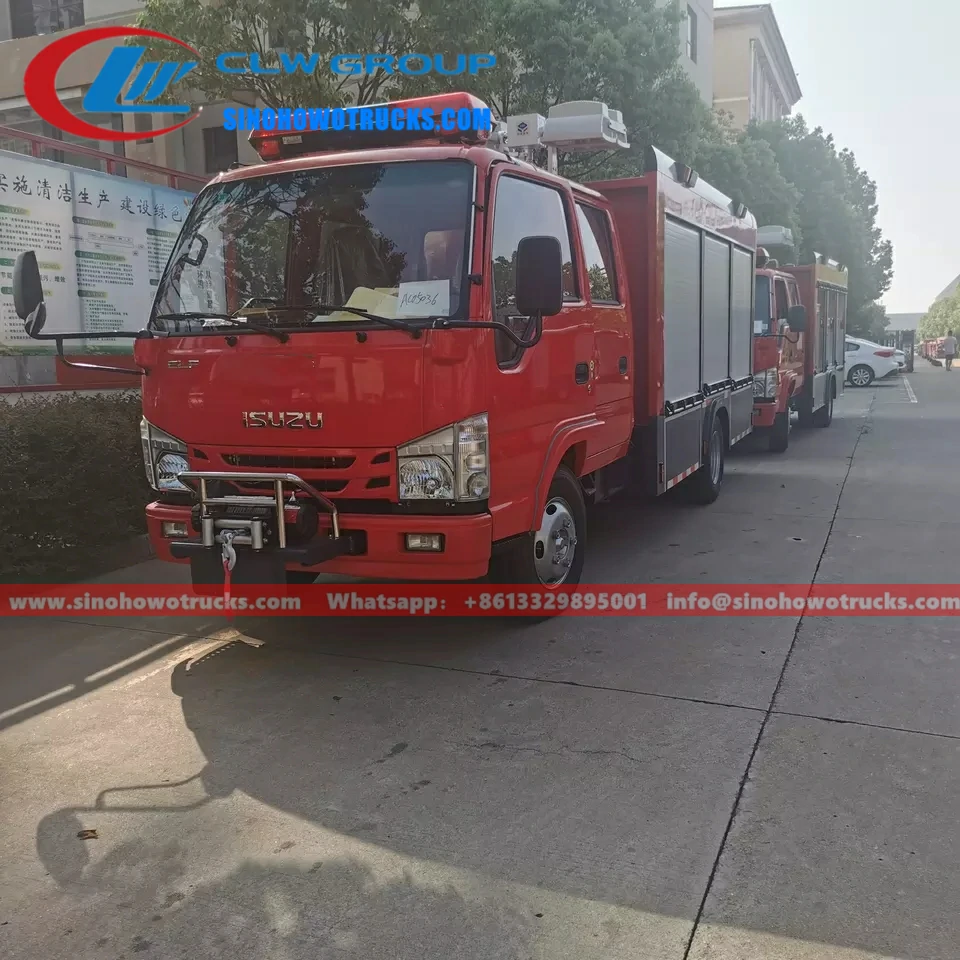 ISUZU small Emergency Rescue fire brigade truck with 3Tons Crane and Winch Cambodia ISUZU small Emergency Rescue fire brigade truck with 3Tons Crane and Winch Cambodia